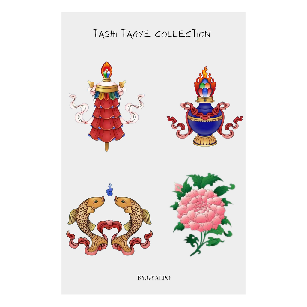 The Tashi Tagye Sticker Sheet